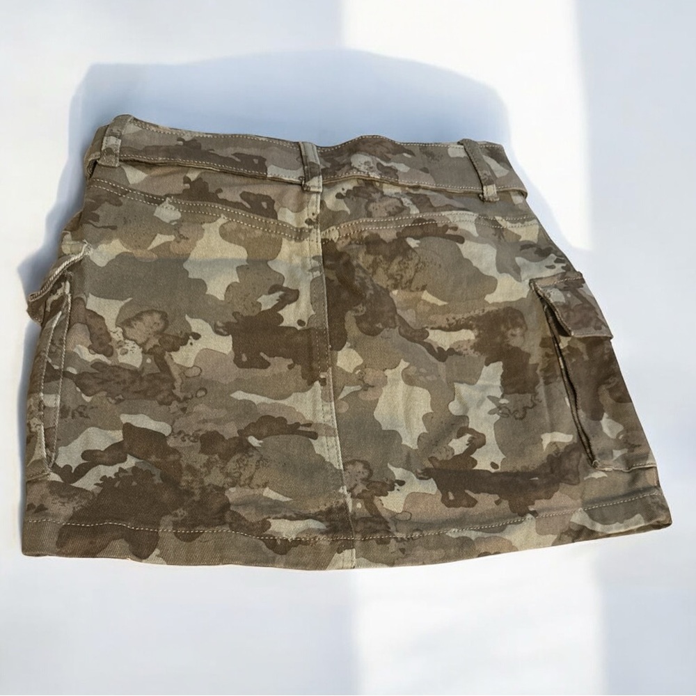 Ban-Jara Camouflage Mini Skirt with Belt nwt sz 0/23 - Picture 2 of 8